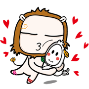 The lion and sheep so happy