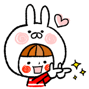 Happy, rabbit headdress Girl