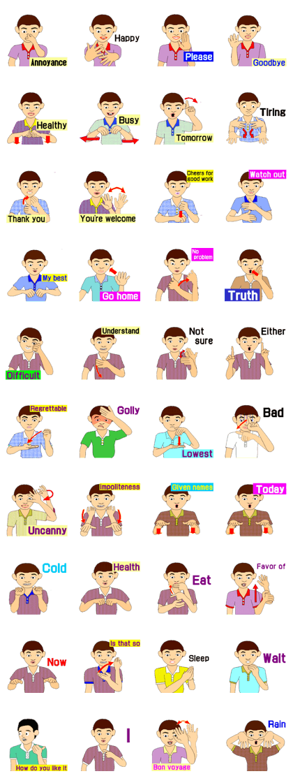 Conversation in English sign language Conversation in English sign language