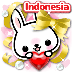 Kelinci 3D stiker 2 ( Indonesia )