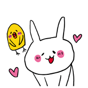 Prank chick and rabbit in the world