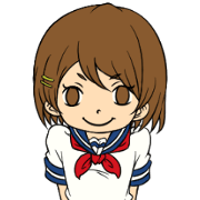 High school girl stamp - daily life