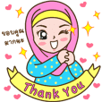  Flower  Hijab  2 Stiker  LINE  LINE  STORE