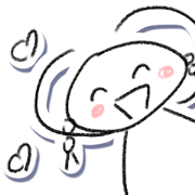 Happy girl and rabbit