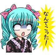 Japanese moe girl of Wa style