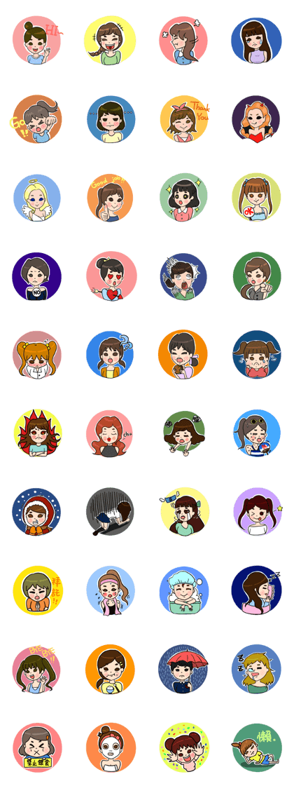 All kinds of Girl's moods All kinds of Girl's moods