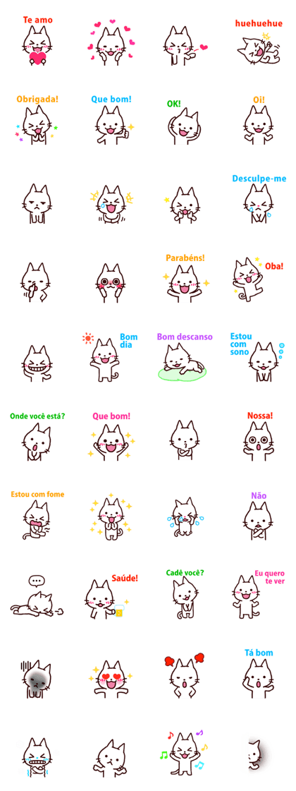 White kittens/Portuguese-Brazil