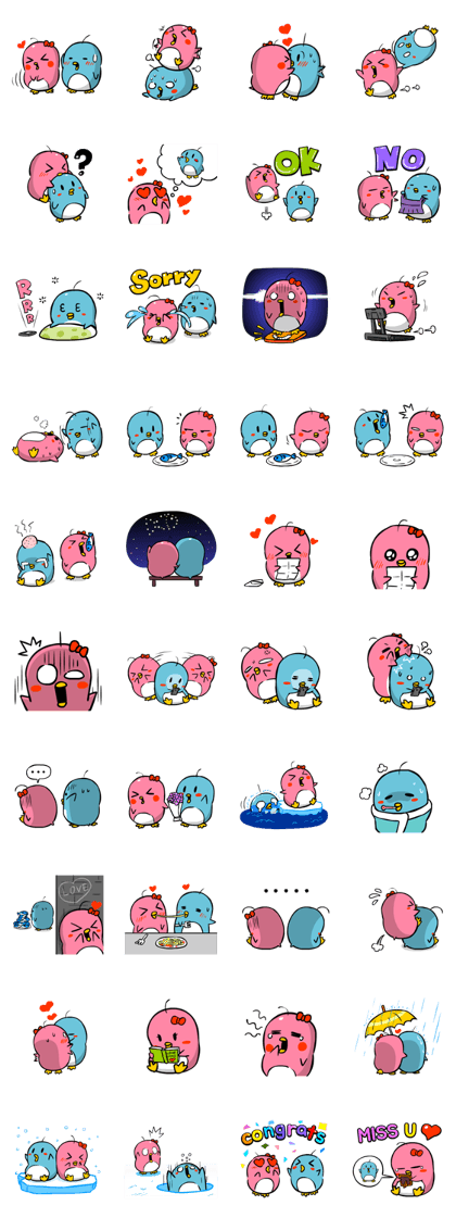 Lovely couple penguins - 'ALPENG' Ver 2