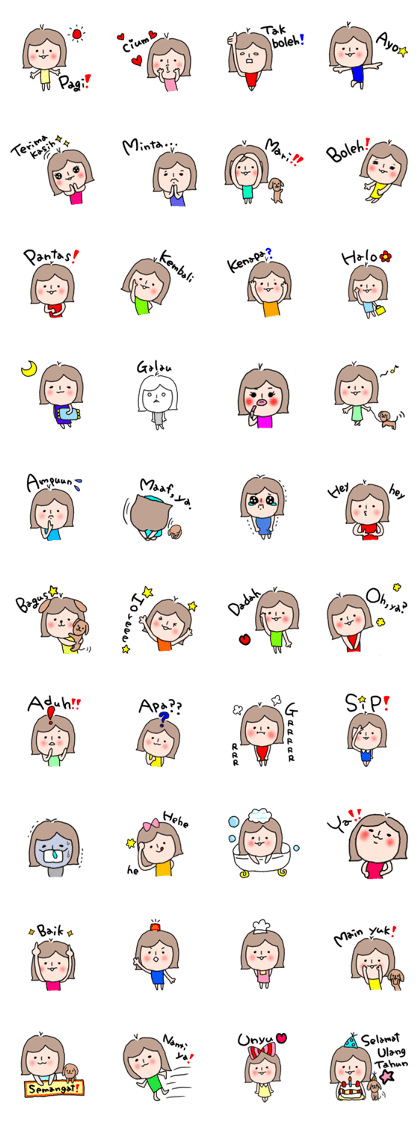 Cute girl and doggy (INA)