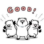 Three white Little Pigs