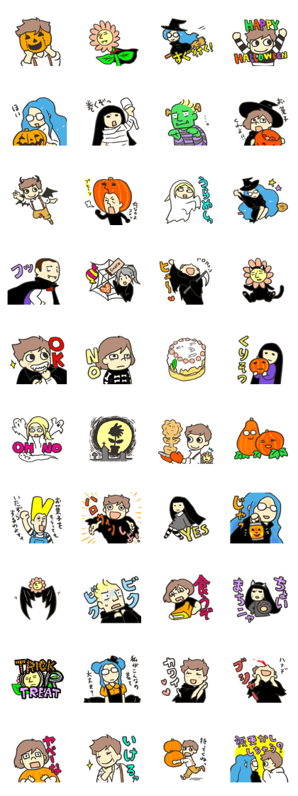 Kawaii Halloween Sticker,Osca