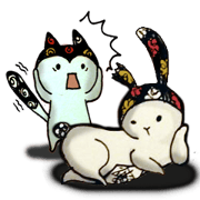 Rabbit handa with friends