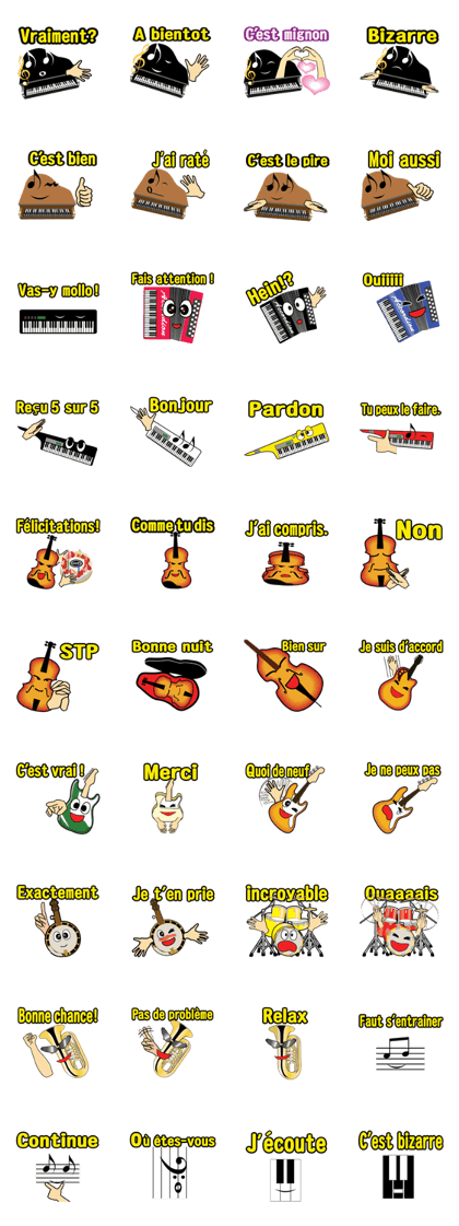 Musical instrument collection.(French)