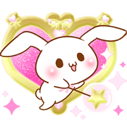 Moonlit night Child rabbit. Glitter!