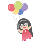 Pink dress Cute Glasses Girl