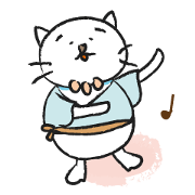 cheerful cat reiterating his words.