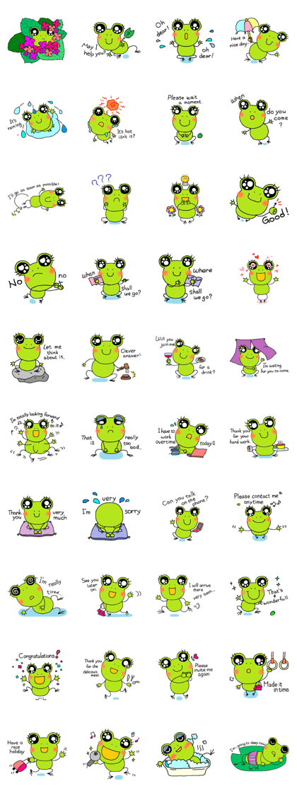 Girl of a Cheerful frog (English ver.1)