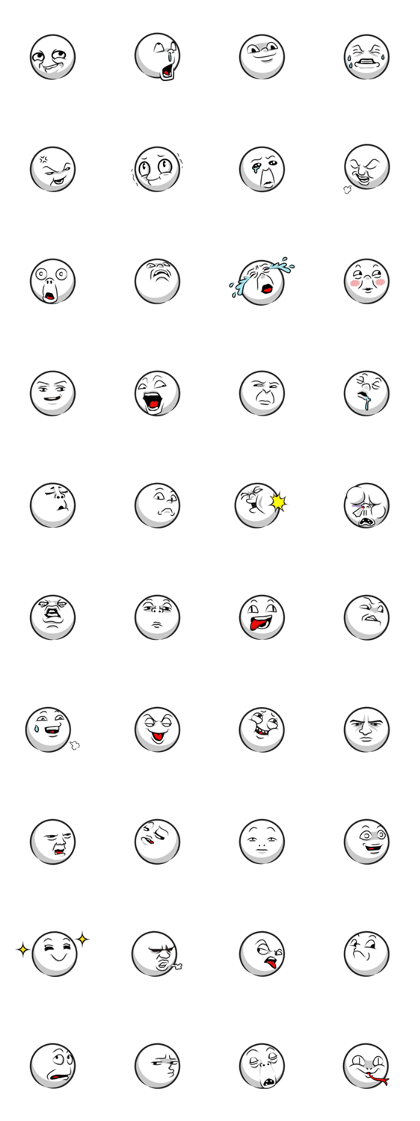 Expressive emoticon stickers 2