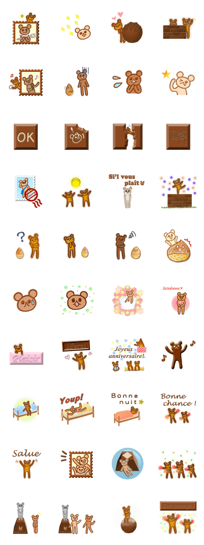 Along with chocolate (French) Along with chocolate (French)