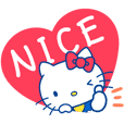 Stiker tulisan jumbo & imut Hello Kitty