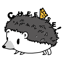 A little hedgehog!Cheese!