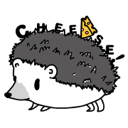 A little hedgehog!Cheese!