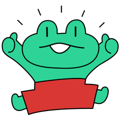 Frog in red pants