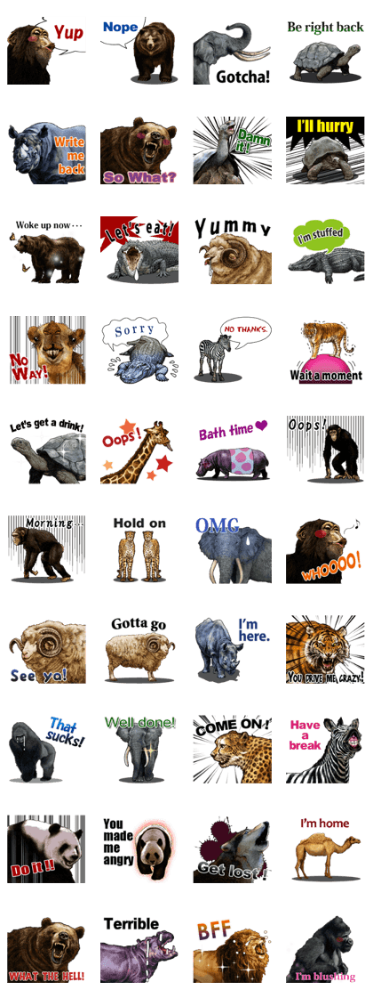 DOUBUTSU NAANI Sticker -English version-