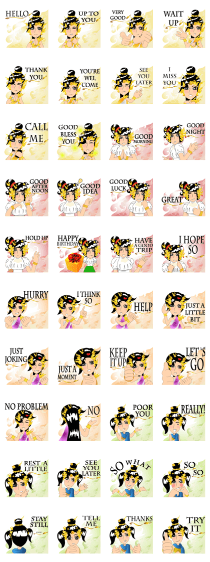 Lai Kanok Cartoon thai v.four girl