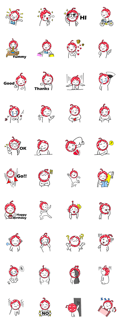 Strawberry Doll Stickers
