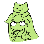 Cat and a girl and a tree