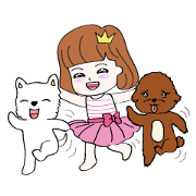Cute girl & puppy's happy life 2