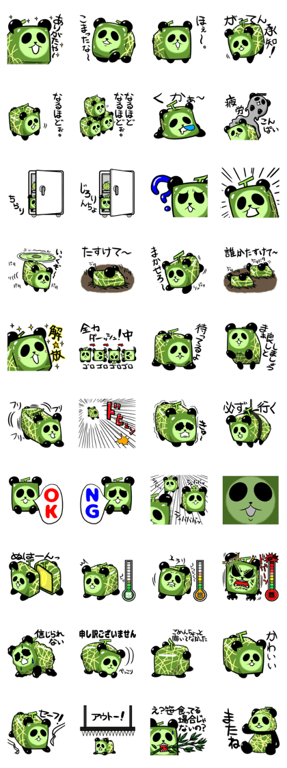 Square melon Panda