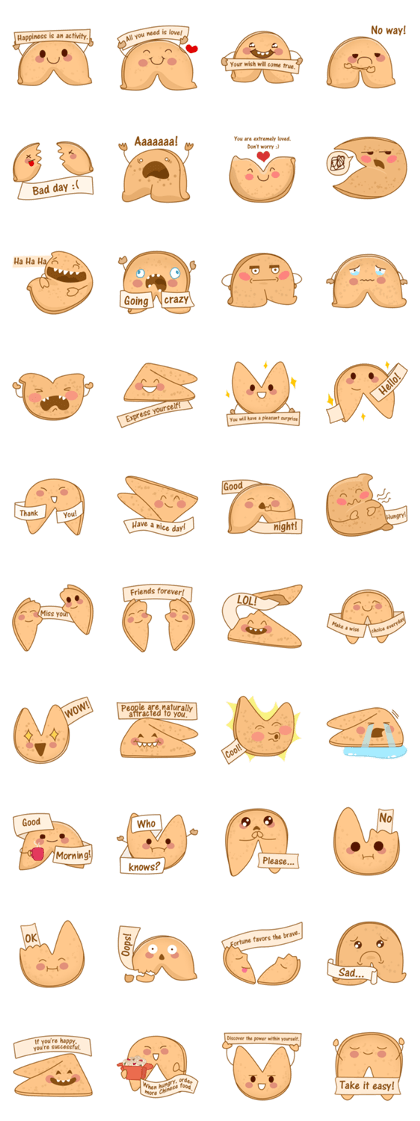 Fortune Cookie Fun Sticker Set