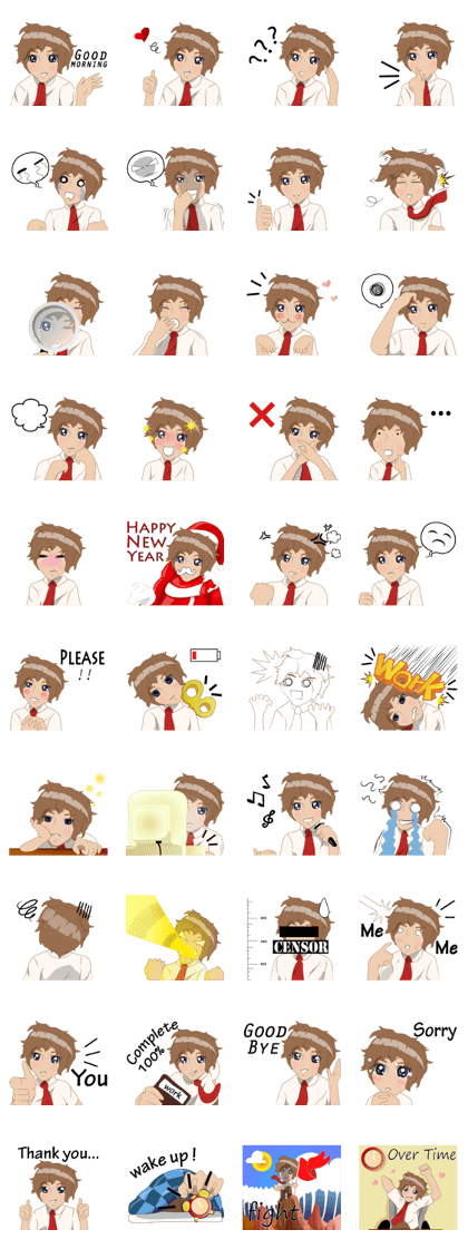 Cartoon Boy anime drawing v.color update