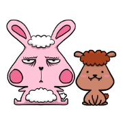 Poker Rabbit & Mocha Dog's Daily Life
