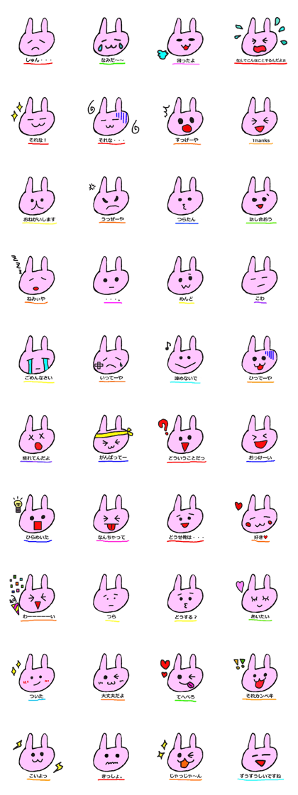 Face of various rabbit