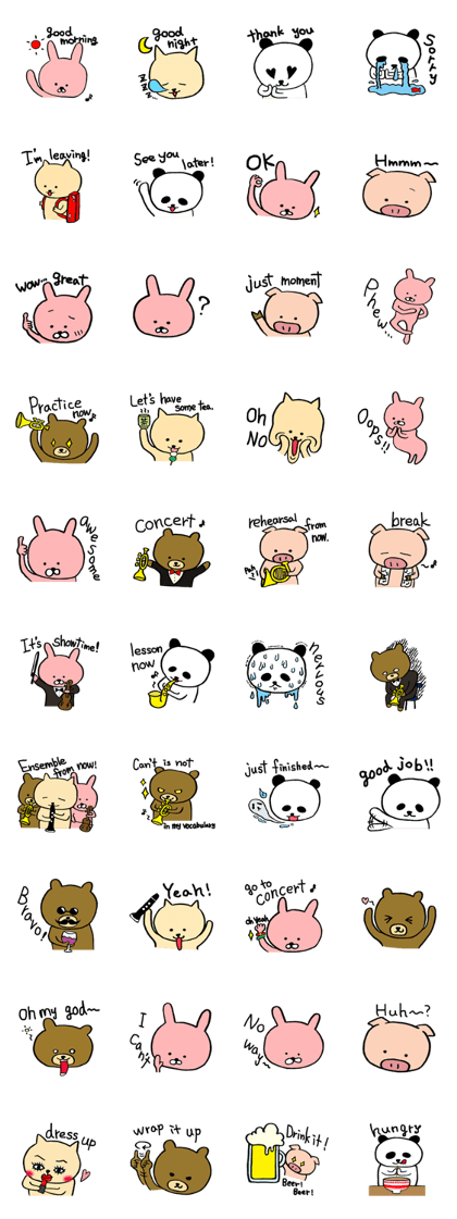 Music life of cute animals(English ver.)