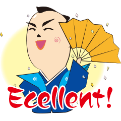 COOL JAPAN SAMURAI Sticker in English