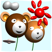 Cute balloon family KUMAPU