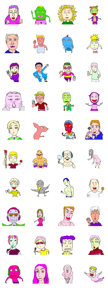 Sticker of a strange character.04.1