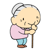 Cheerful grandmother
