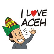 I love Aceh Stickers