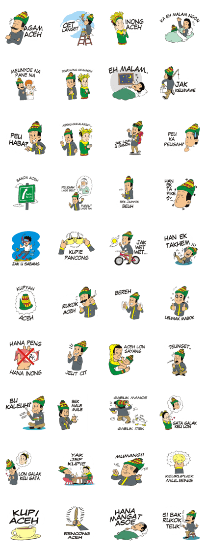 I love Aceh Stickers