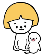 White bird and wig rabbit