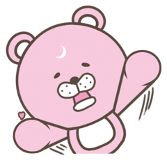 Pink bear stickers (No Text)