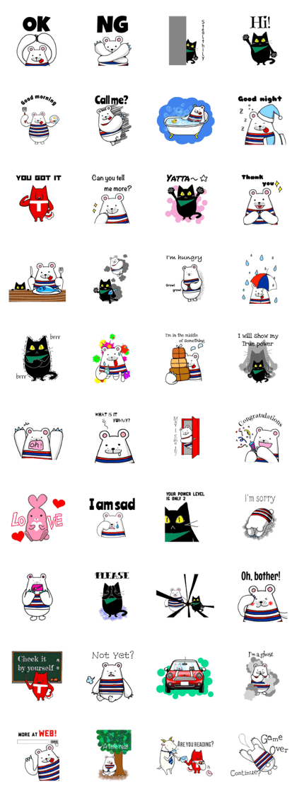 with Stripe bear(English)
