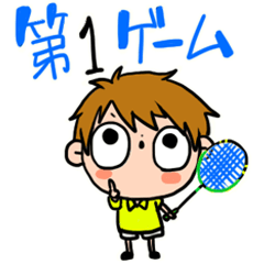 Stickers of badminton