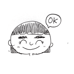Japanese OKAPPAhair girl.