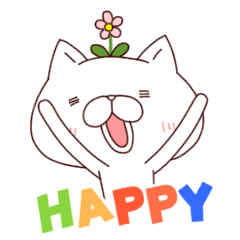 A Flower Cat 3 (Positive Words).